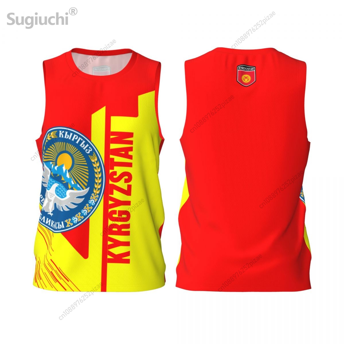 Men'S Fashion Names - Kyrgyzstan เสื้อยืดกีฬาธง3D ระบายอากาศสำหรับผู้ชายเสื้อยืดออกกำลังกายสำหรับวิ่งบาสเก็ตบอล