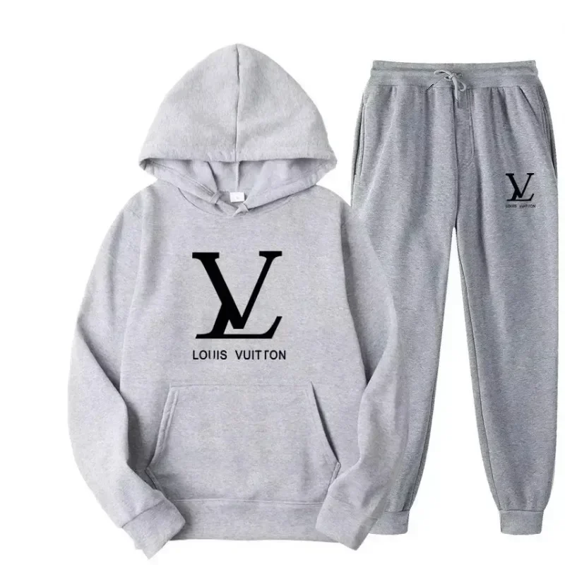 Men'S Winter Fashion - ชุดคู่รักลำลองสไตล์สปอร์ตสำหรับฤดูใบไม้ร่วงและฤดูหนาวปี 2025 กางเกงสองชิ้น ชุดออกกำลังกายแฟชั่นกลางแจ้ง ชุดวิ่งจ๊อกกิ้ง ชุดผู้ชาย