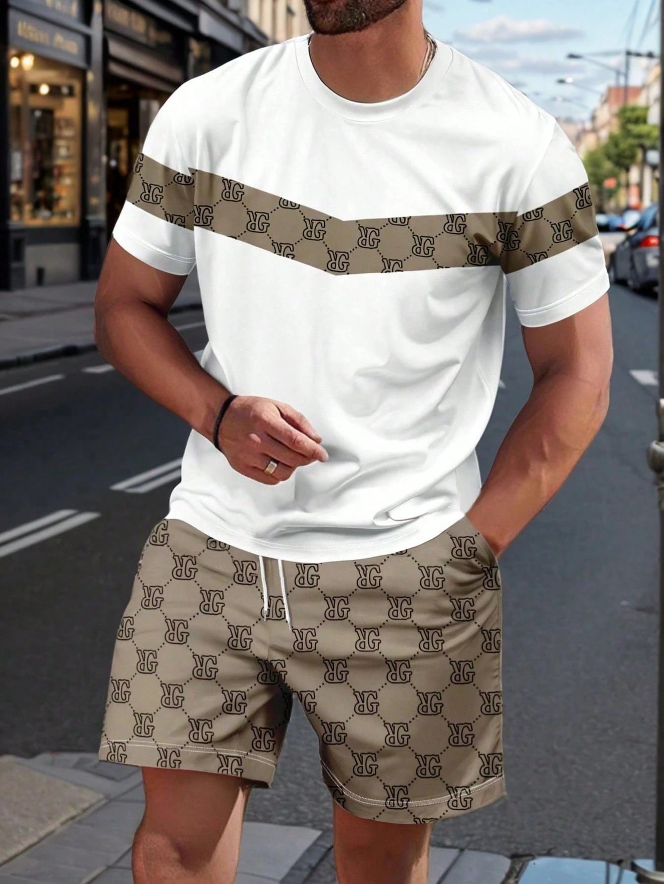 Men'S Fashion For Summer 2026 - ชุดสูทผู้ชายฤดูร้อนปี 2026 ลายพิมพ์ 3 มิติ ระบายอากาศได้ดี