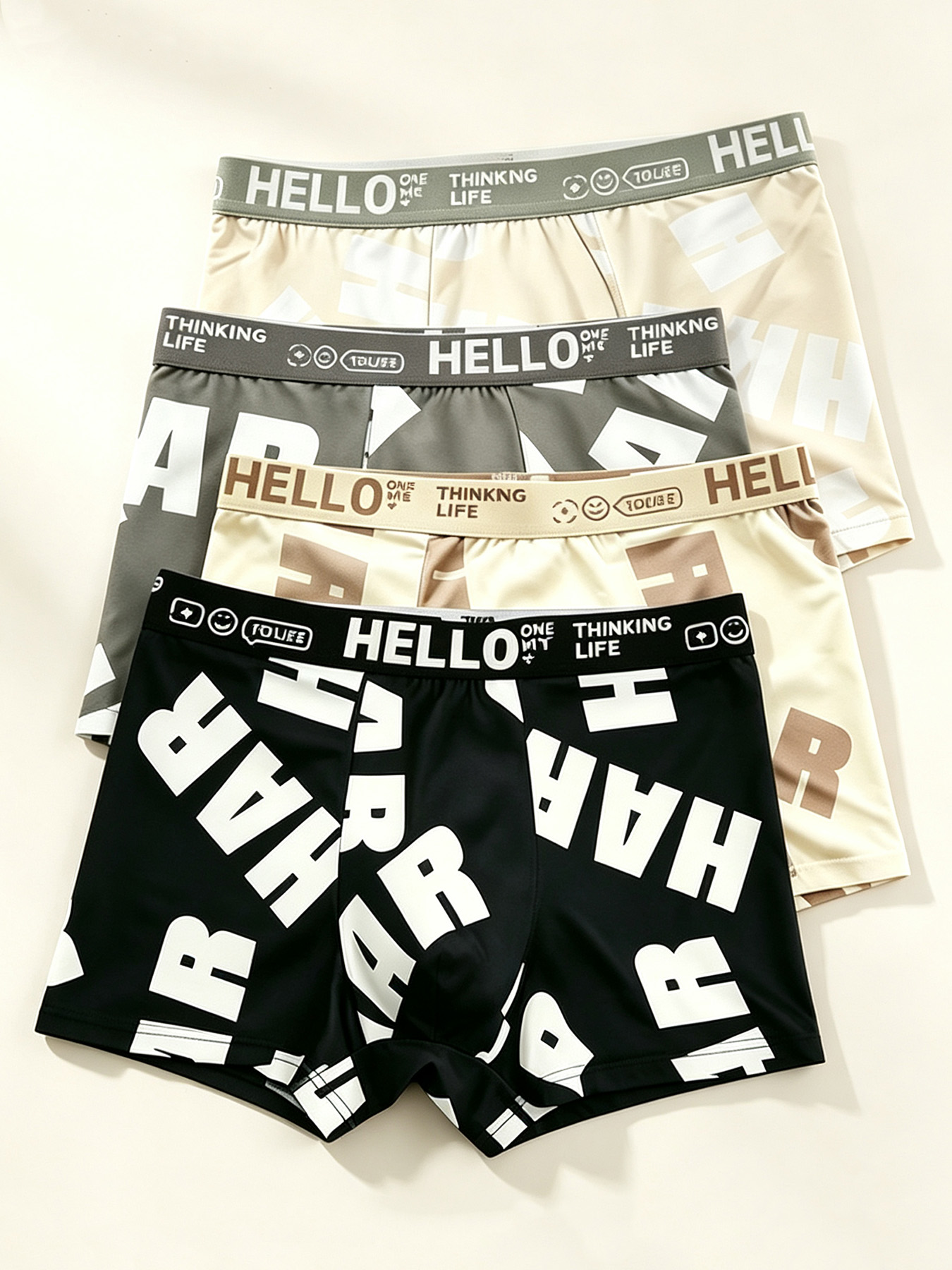 Men'S Fashion Lk - 4 ชิ้น! กางเกงในชายแบบสปอร์ต ระบายอากาศได้ดี สวมใส่สบาย แฟชั่นทันสมัย