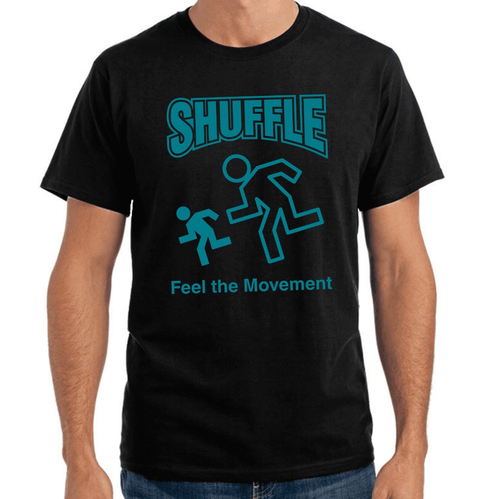 Mens Fashion Melbourne - เสื้อยืดแฟชั่นผู้ชายออกแบบเสื้อ shuffle ของคุณเอง - รู้สึกการเคลื่อนไหว |