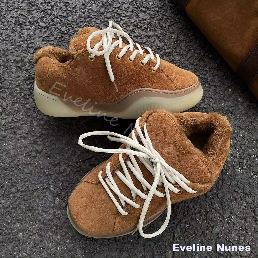 Men'S Fashion Line - รองเท้าบูทข้อเท้าแฟชั่นฤดูหนาวแบบสบายๆ สำหรับผู้หญิง/ผู้ชาย บุขนแกะหนานุ่ม อุ่น กันหิมะ รุ่นใหม่