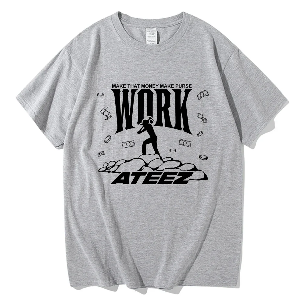Men'S Fashion Aesthetics - Ateez ทํางานเวกเตอร์ T เสื้อแฟชั่นผู้ชาย Harajuku ความงามกราฟิกเสื้อยืด