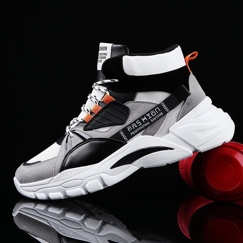 Men'S Fashion Over The Years - Hightopฤดูร้อนผู้ชายกีฬารองเท้าMan Runningรองเท้าผู้ชายกีฬารองเท้าผู้ชายTop Topรองเท้าผ้าใบบุรุษรองเท้าเทนนิสเดินสีเทาD-421