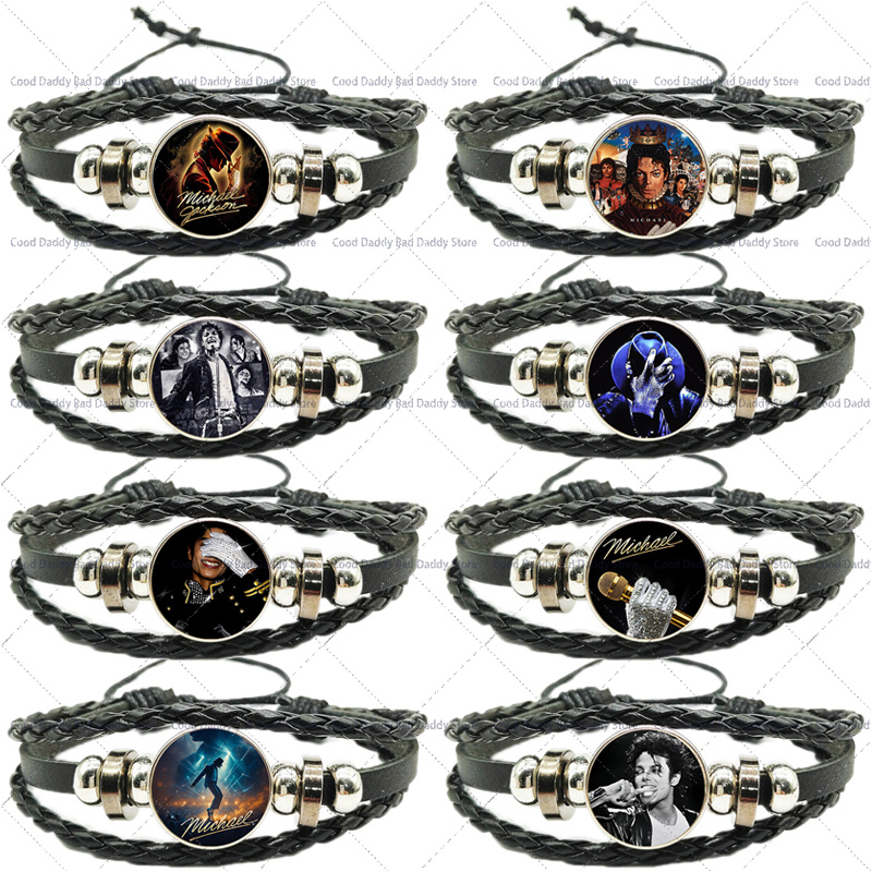 Men'S Fashion Jewelry - ไมเคิล แจ็คสัน สร้อยข้อมือถักเชือกสำหรับผู้ชาย ผู้หญิง ซุปเปอร์สตาร์ เอ็มเจ