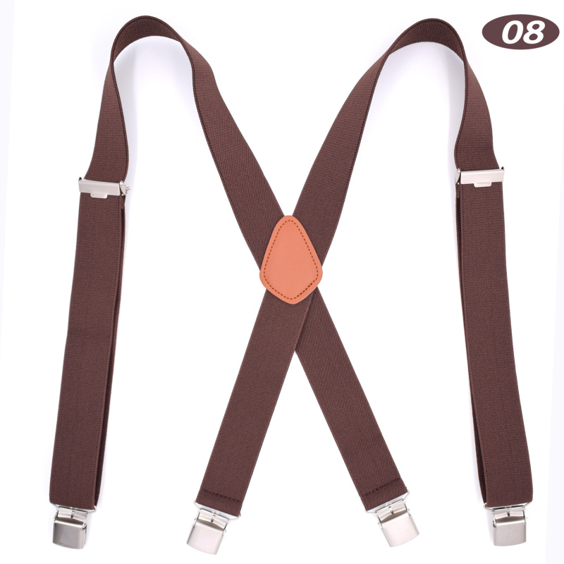 Men'S Fashion Lk - แฟชั่นคลาสสิกทนทาน X Strap Braces Suspenders คลิปใหญ่