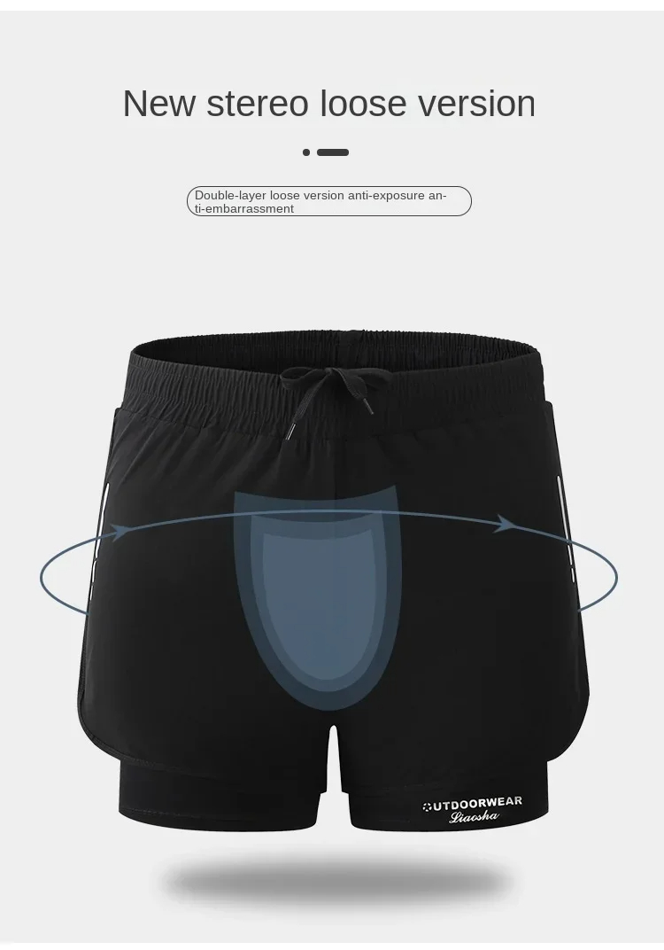 Swim Trunk Shorts - กางเกงว่ายน้ำผู้ชายกางเกงว่ายน้ำสองชั้น: มีสไตล์ แห้งเร็ว และสวมใส่สบายสำหรับชายหาด สระว่ายน้ำ และน้ำพุร้อน!