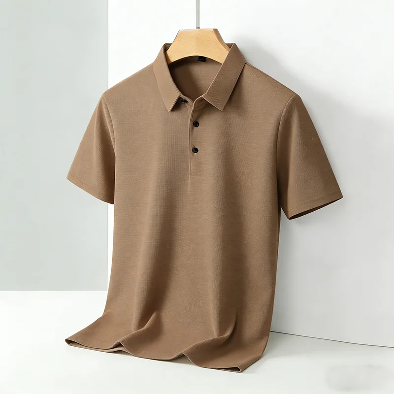 Men'S Fashion For Summer 2026 - เสื้อโปโลแขนสั้นผู้ชายคลาสสิกคอปกลำลองระบายอากาศได้ดีสำหรับฤดูร้อนใส่ได้ทุกวันแฟชั่นสำหรับใส่ทำงานเสื้อยืดผู้ชาย 2026