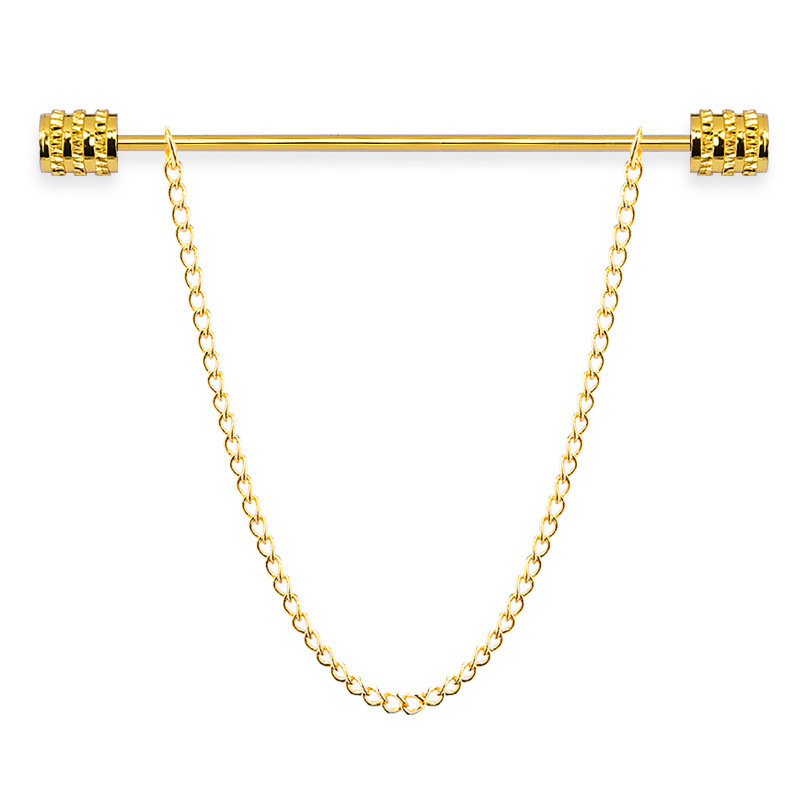 Men'S Fashion Jewelry - เข็มกลัดเสื้อเชิ้ตผู้ชายแบบใหม่ สำหรับปกเสื้อตั้งได้ พร้อมคลิปหนีบ ตัวล็อคแบบพู่ห้อย เข็มกลัดผูกเนคไทสไตล์ฝรั่งเศส เครื่องประดับสุดหรู