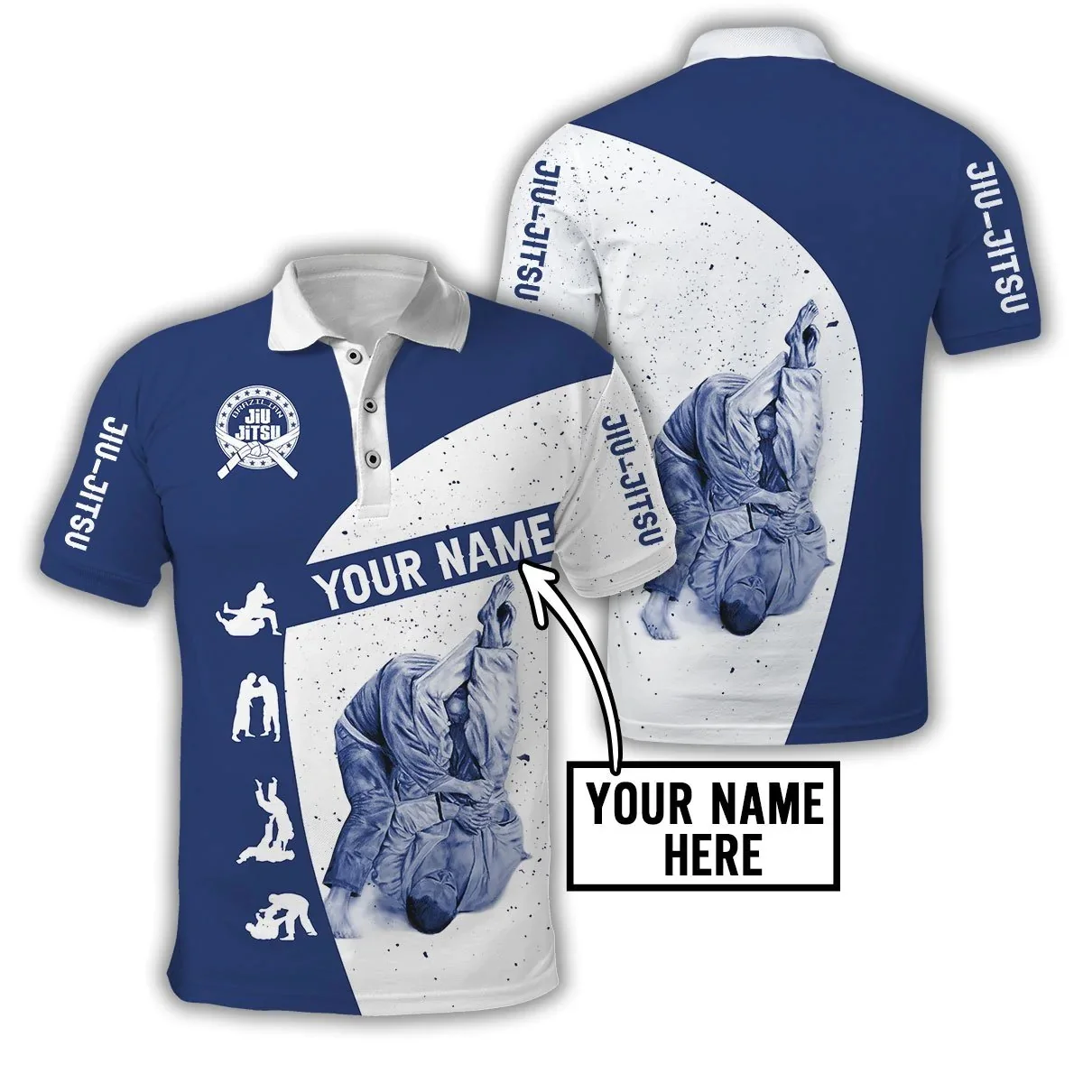 ที่กําหนดเองชื่อ Jiu Jitsu 3D  - Men'S Fashion Names บทวิจารณ์และราคา