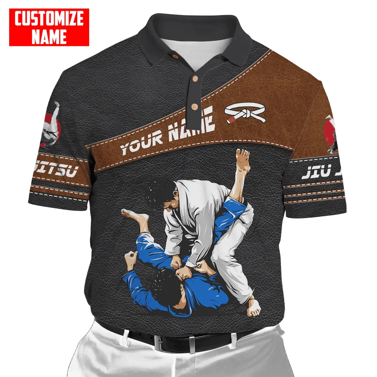 ที่กําหนดเองชื่อ Jiu Jitsu 3D  - Men'S Fashion Names บทวิจารณ์และราคา