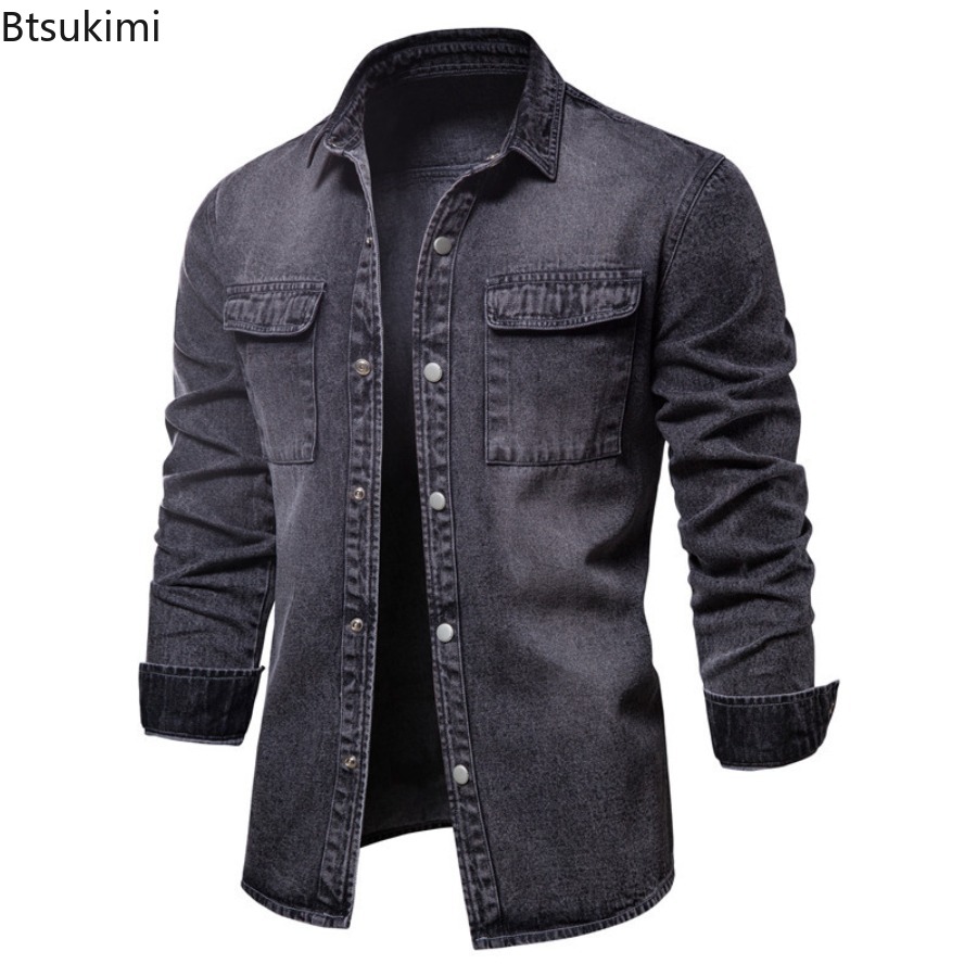 เสื้อแจ็คเก็ตยีนส์ผู้ชายแฟชั่น - Jeans Shirt Fashion For Men บทวิจารณ์และราคา