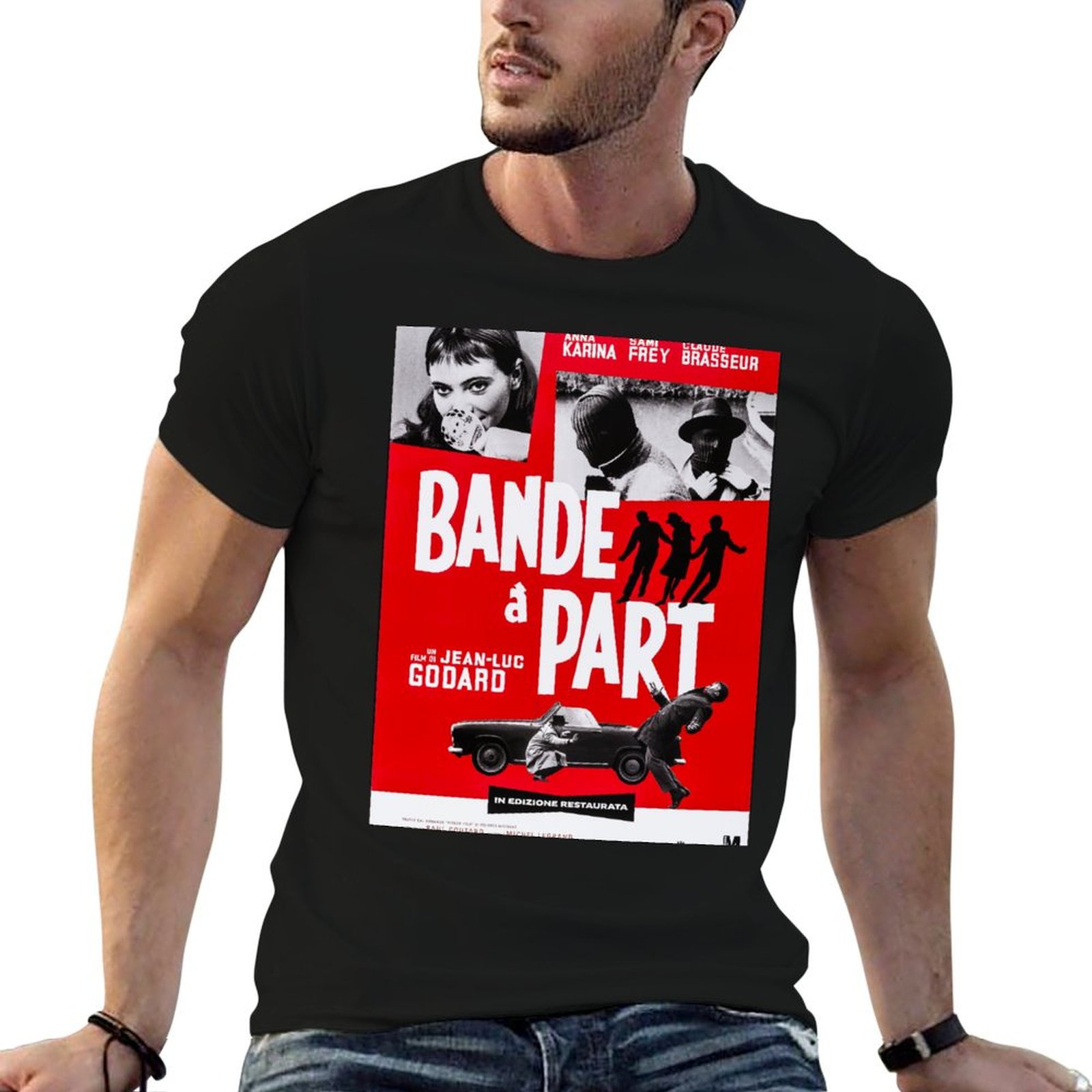 Bande A Part - Jean-Luc Godard - Jeans Shirt Fashion For Men บทวิจารณ์และราคา