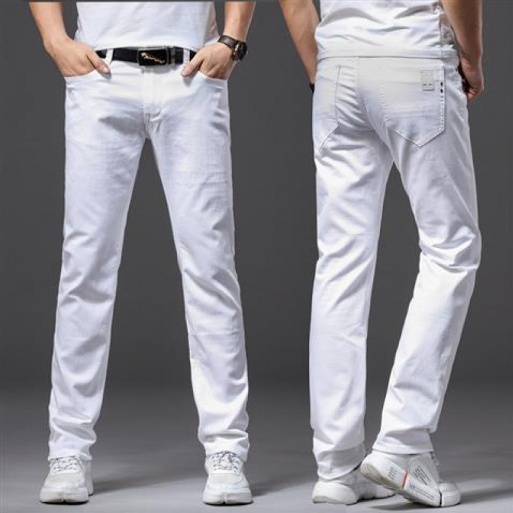 ผู้ชายกางเกงยีนส์สีขาวความยืดห - Men'S Fashion For 60 Year Old บทวิจารณ์และราคา