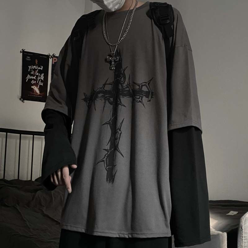 Grunge เสื้อผ้าผู้หญิงแขนยาว E - Men'S Fashion Aesthetics บทวิจารณ์และราคา