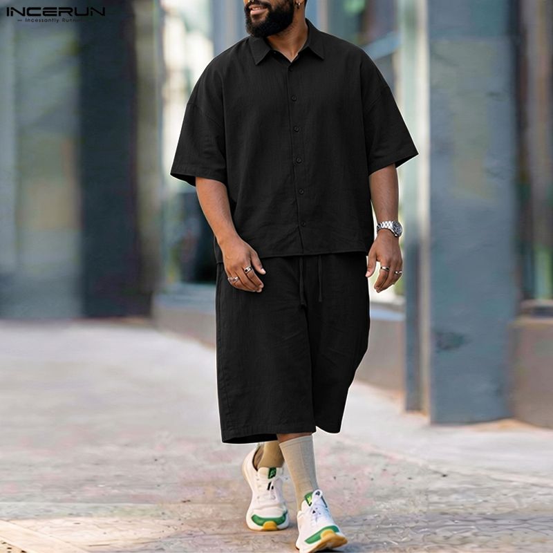 INCERUN ชุดเซ็ตผู้ชาย เสื้อเชิ - Men'S Fashion For Summer 2026 บทวิจารณ์และราคา