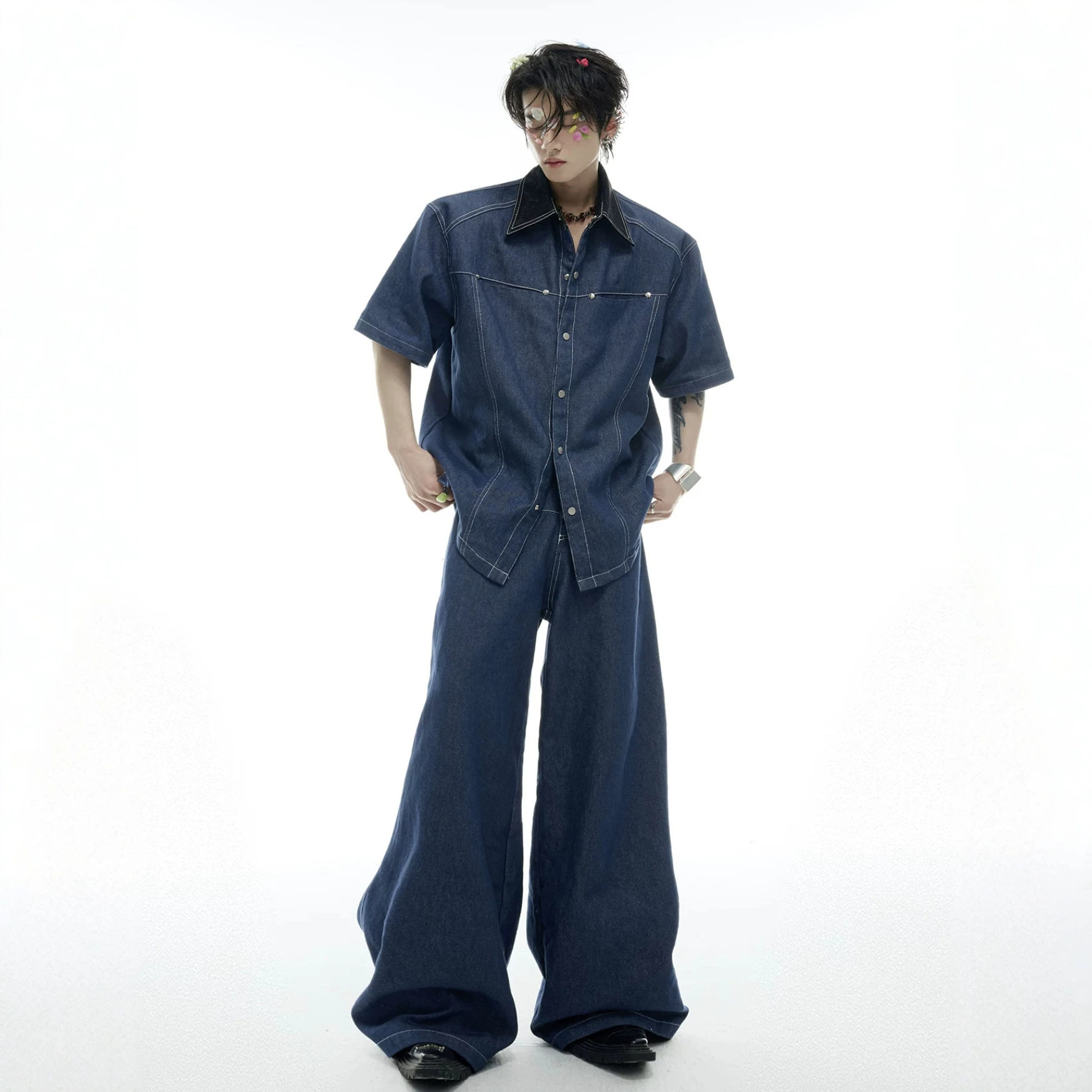 ชุดเซ็ตยีนส์ผู้ชายสไตล์อเมริกั - Jeans Shirt Fashion For Men บทวิจารณ์และราคา