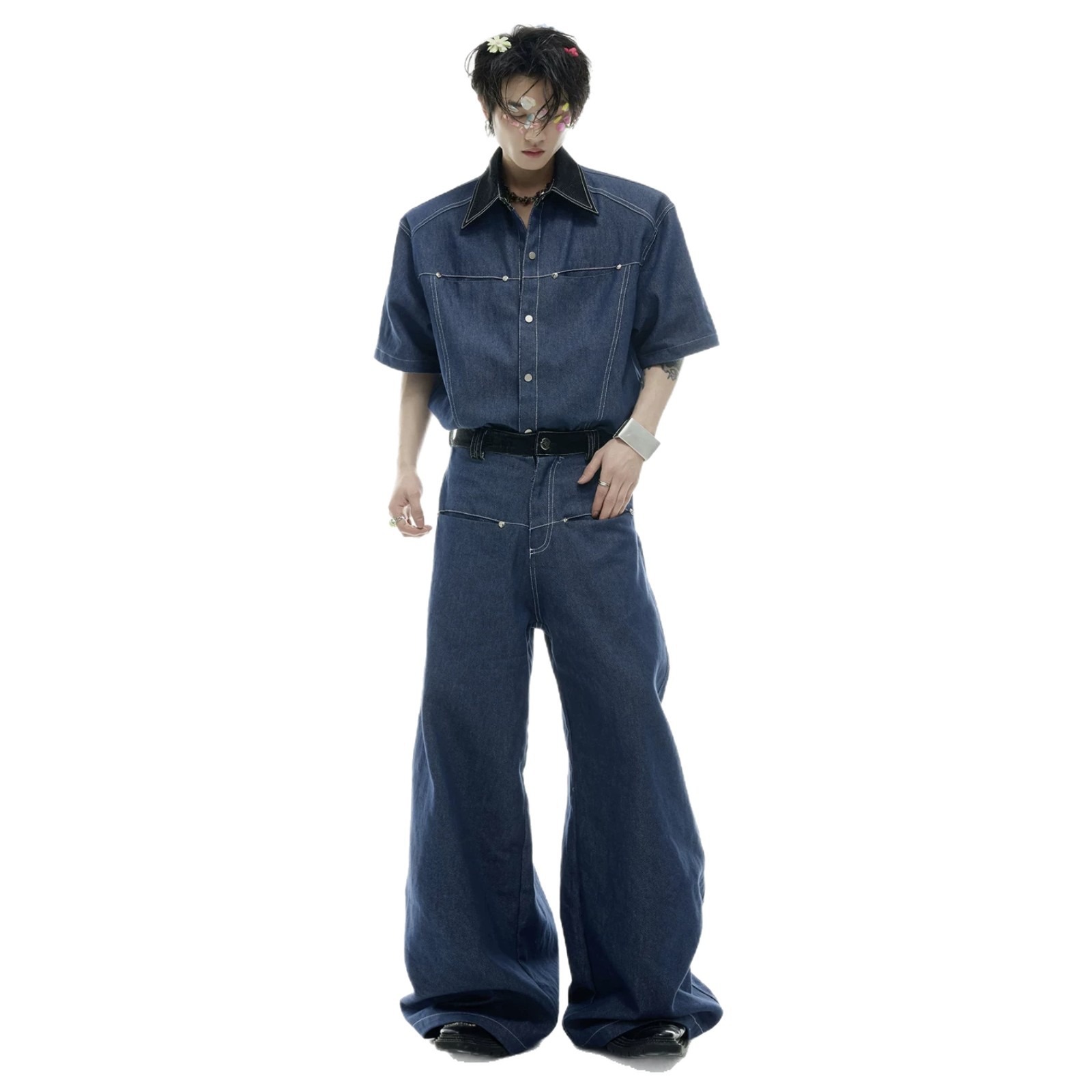 ชุดเซ็ตยีนส์ผู้ชายสไตล์อเมริกั - Jeans Shirt Fashion For Men บทวิจารณ์และราคา