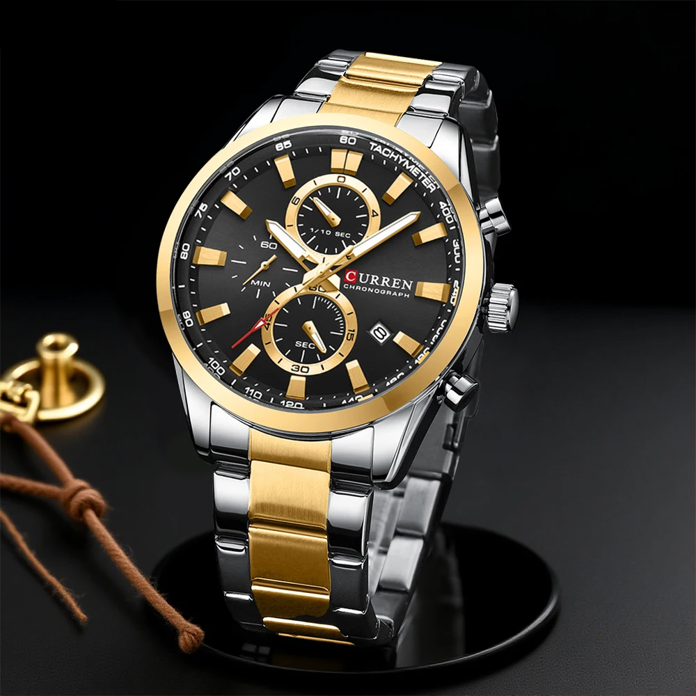 CURREN ลำลองควอตซ์โครโนสปอร์ตน - Men'S Fashion Jewelry บทวิจารณ์และราคา
