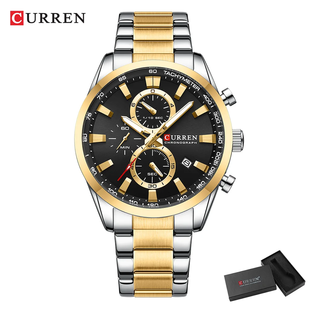 CURREN ลำลองควอตซ์โครโนสปอร์ตน - Men'S Fashion Jewelry บทวิจารณ์และราคา