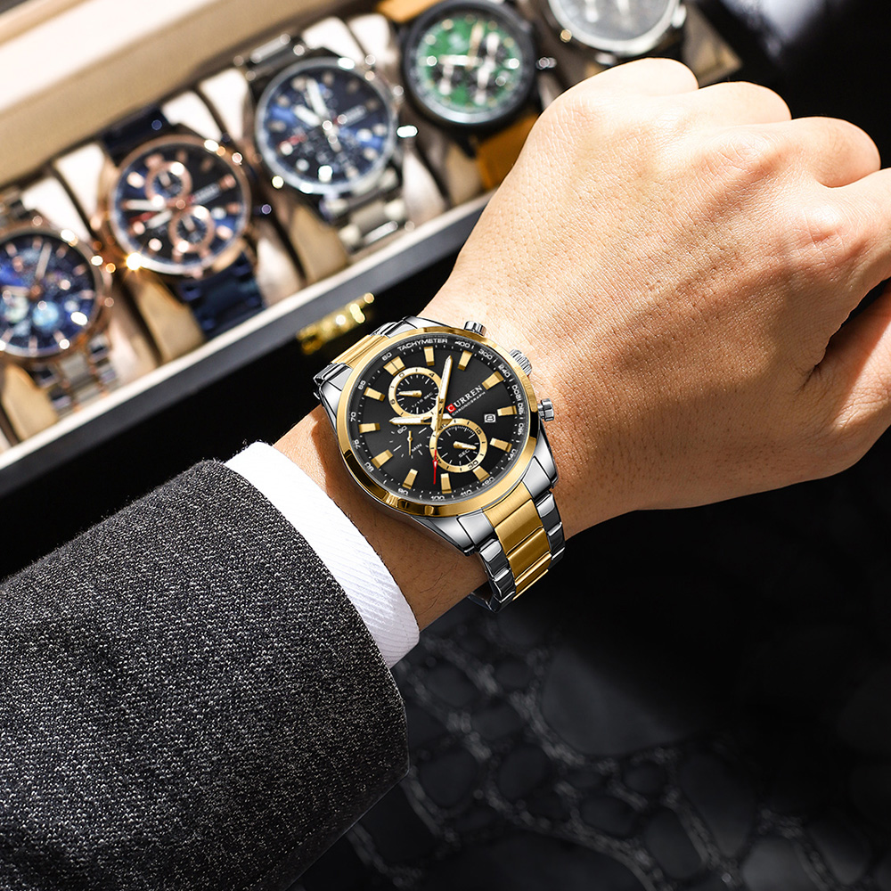 CURREN ลำลองควอตซ์โครโนสปอร์ตน - Men'S Fashion Jewelry บทวิจารณ์และราคา