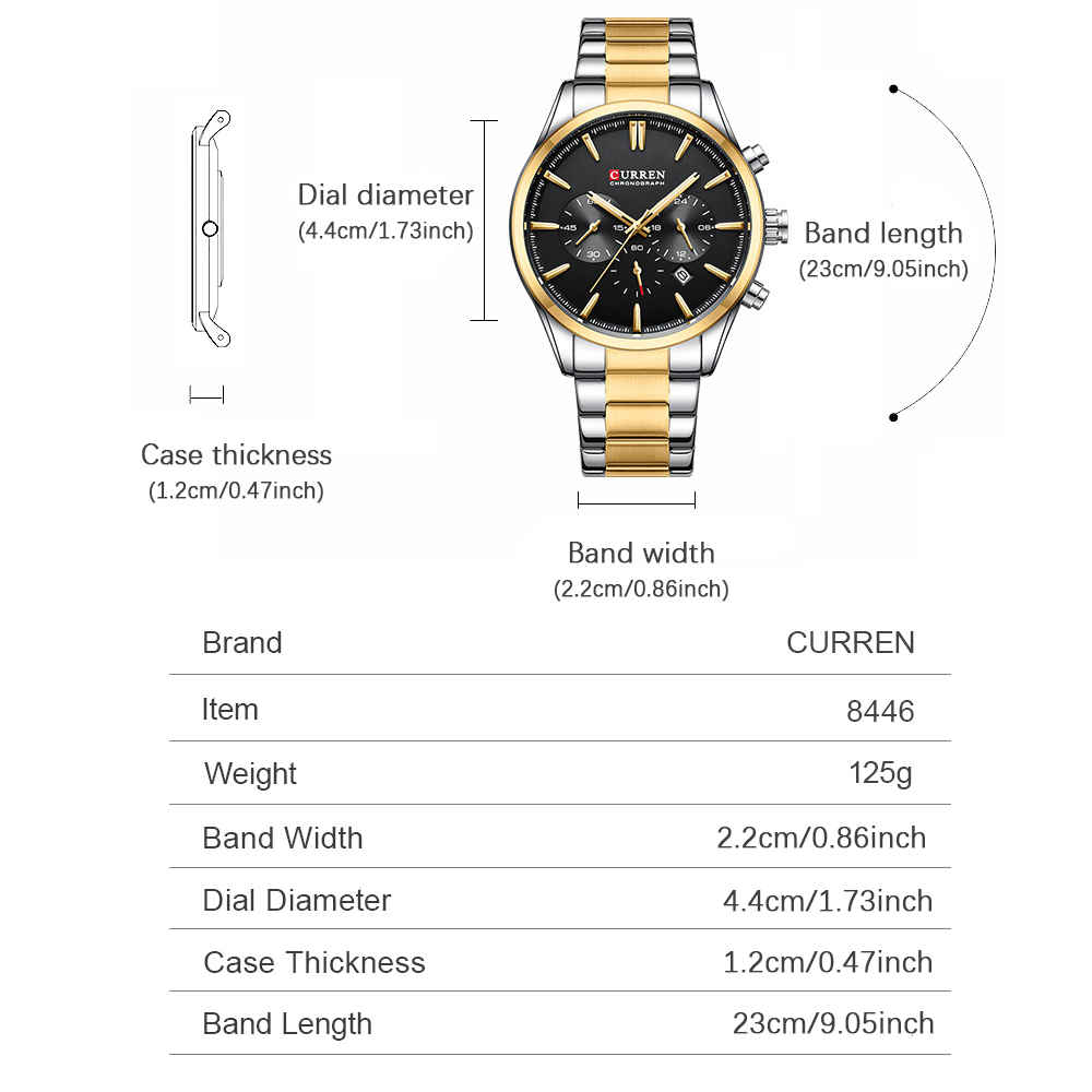 CURREN ลำลองควอตซ์โครโนสปอร์ตน - Men'S Fashion Jewelry บทวิจารณ์และราคา