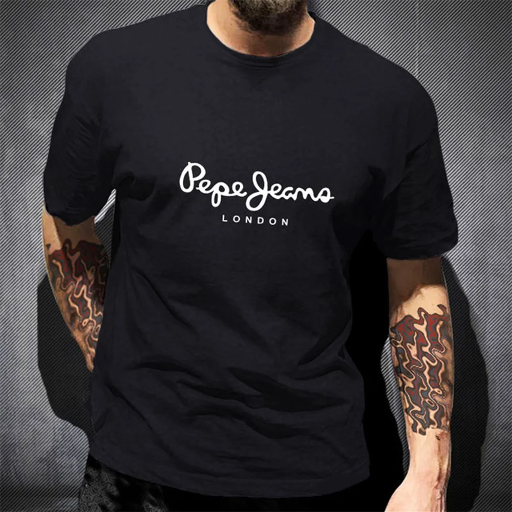 เสื้อยืดพิมพ์ลายตัวอักษร Pepe  - Jeans Shirt Fashion For Men บทวิจารณ์และราคา