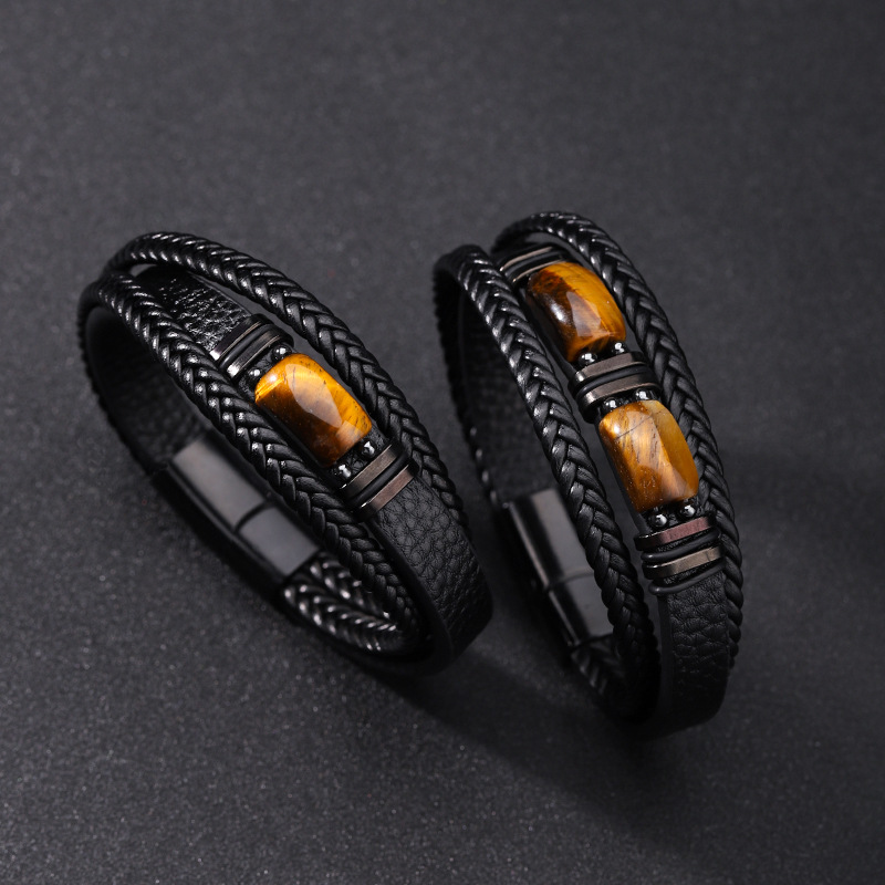 สร้อยข้อมือหินตาเสือสไตล์ยุโรป - Men'S Fashion Lk บทวิจารณ์และราคา