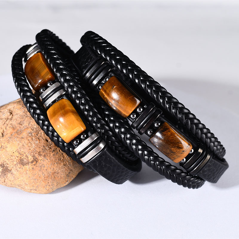 สร้อยข้อมือหินตาเสือสไตล์ยุโรป - Men'S Fashion Lk บทวิจารณ์และราคา
