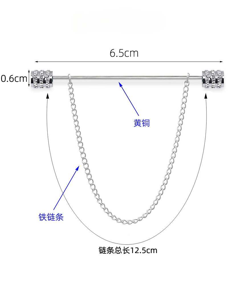 เข็มกลัดเสื้อเชิ้ตผู้ชายแบบใหม - Men'S Fashion Jewelry บทวิจารณ์และราคา