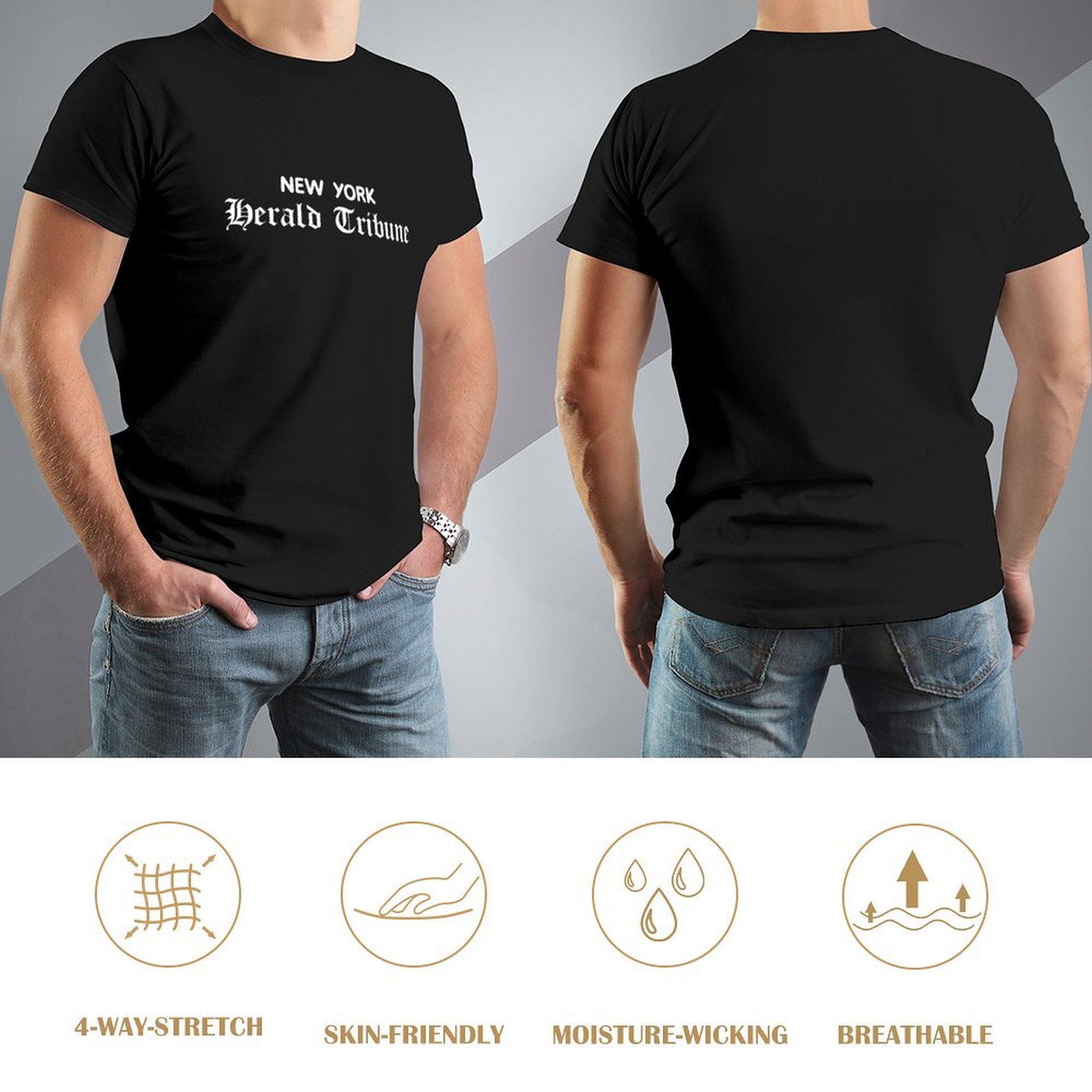 New York Herald Tribune Jean S - Jeans Shirt Fashion For Men บทวิจารณ์และราคา