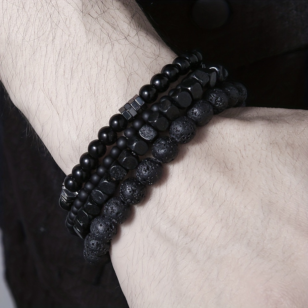 4 ชิ้น/เซ็ตสีดํา Gall หินหินภู - Mens Fashion Combination บทวิจารณ์และราคา